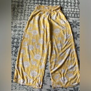 Yellow yoga pants